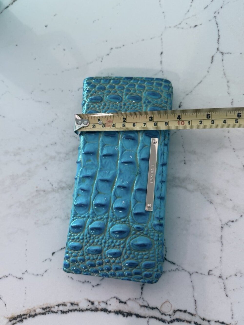 Women’s Brahmin Ady Wallet Peacock Blue Genuine Leather - Picture 7 of 7